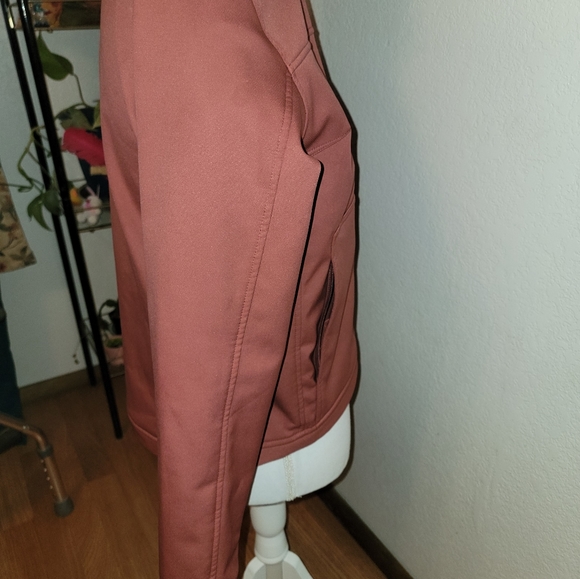 RED LEDGE WOMENS PINK/ROSE COLOR NYLON FRONT ZIP HOODED JACKET SIZE S - Picture 4 of 11